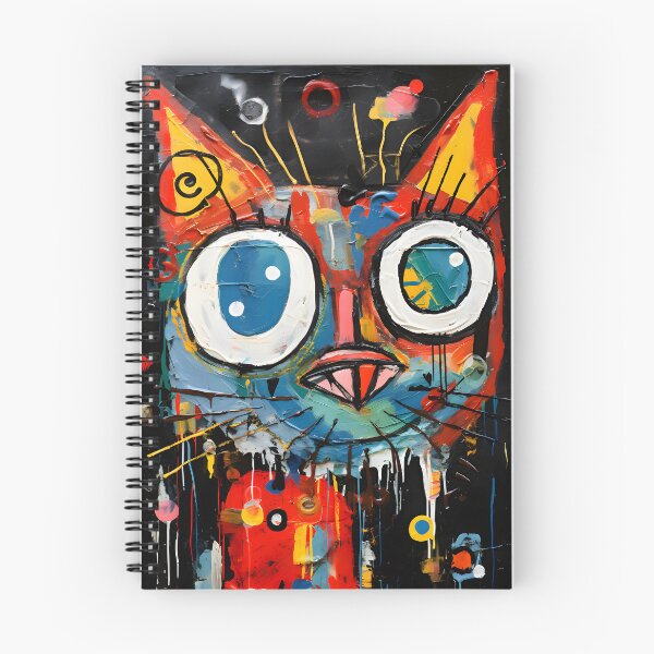 Artikelvorschau, Verspielte Großaugen – Farbenfrohe Impasto-Katzenkunst entworfen und verkauft von Unruly_Brilliance.