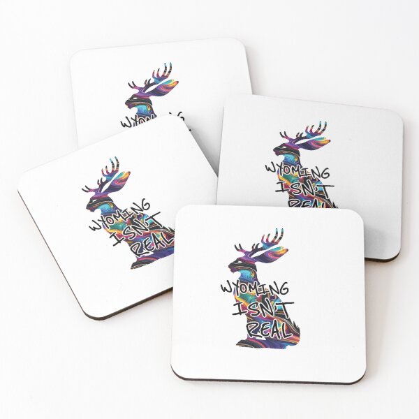 Item preview, Wyoming Isn’t Real Psychedelic Jackalope Illustration designed and sold by Andrew Call.