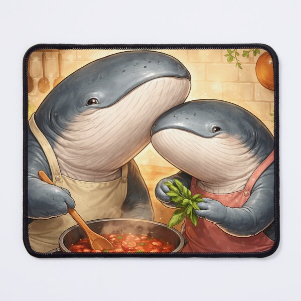 Aperçu de l'œuvre Baleine amoureuse créée et vendue par InkJoyEmporium.