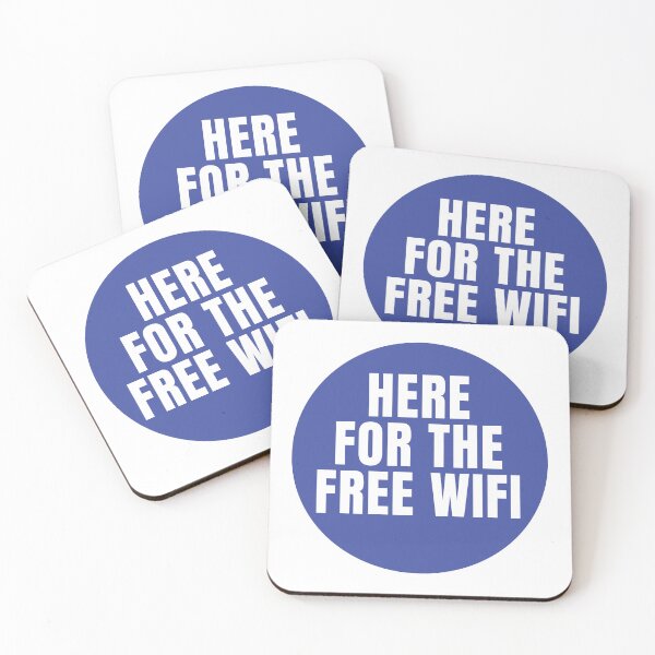 Item preview, HERE FOR THE FREE WIFI STICKER designed and sold by PIXEL POP DESIGNS - Beyond the Norm!.