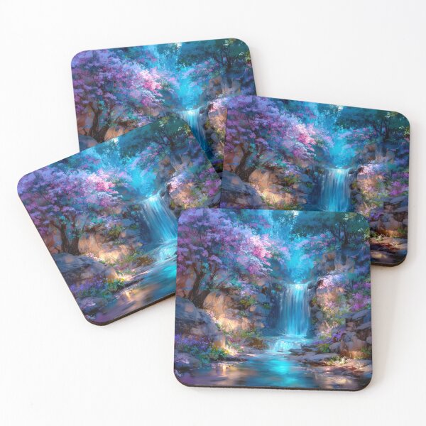 Item preview, Enchanting Waterfall in Blooming Forest designed and sold by MargaretWiktor.