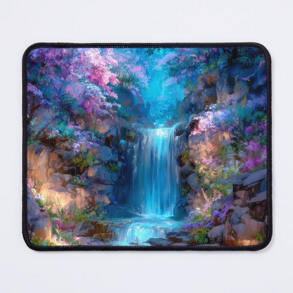 Item preview, Enchanting Waterfall in Blooming Forest designed and sold by MargaretWiktor.