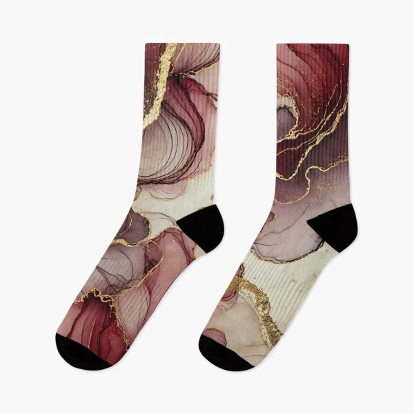 Item preview, Luxury Ink Floral Abstract – Burgundy and Gold Art designed and sold by asudesign.