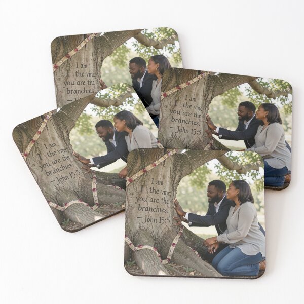 Item preview, I Am the Vine, You Are the Branches – John 15:5 Vertical Scripture Covenant Art designed and sold by BlackAndBrown.
