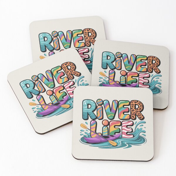 Item preview, National River Day River Life Typography, Colorful Kayaking Design, Nature Adventure Water Art, Summer Outdoor Shirt designed and sold by khadija19art.