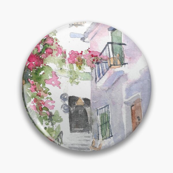 Item preview, Baskets on a street in Marbella designed and sold by victoriaolsonart.