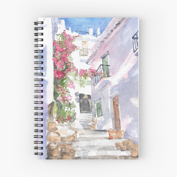 Item preview, Baskets on a street in Marbella designed and sold by victoriaolsonart.