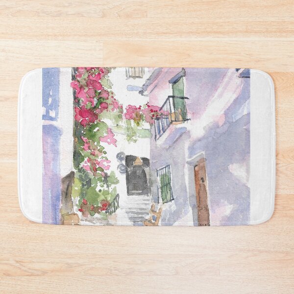 Item preview, Baskets on a street in Marbella designed and sold by victoriaolsonart.