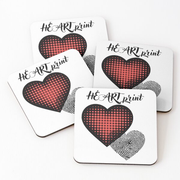 Item preview, Heart Print with Fingerprint – Love and Identity Art designed and sold by asudesign.