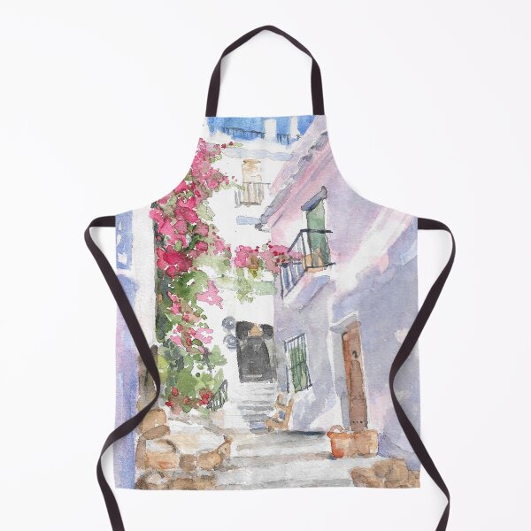 Item preview, Baskets on a street in Marbella designed and sold by victoriaolsonart.