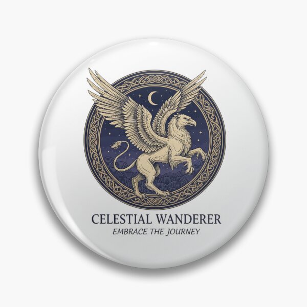 Item preview, Celestial Wanderer-Mythical Griffin Emblem Art designed and sold by vantaform.