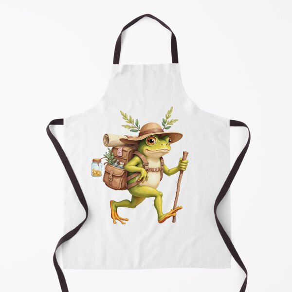 Item preview, Whimsical Hiking Frog with Backpack and Staff designed and sold by TeeARTHY.