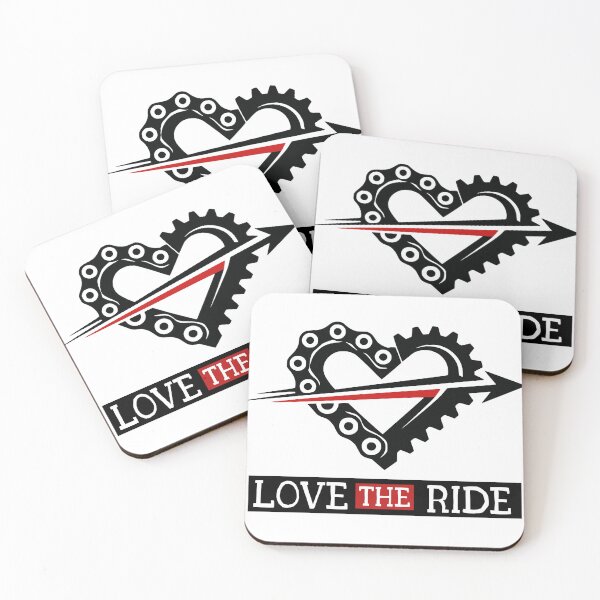 Item preview, LOVE THE RIDE – Minimal Cycling Valentine Design designed and sold by Qbi Cycle & Co. – Cycling Apparel & Accessories.