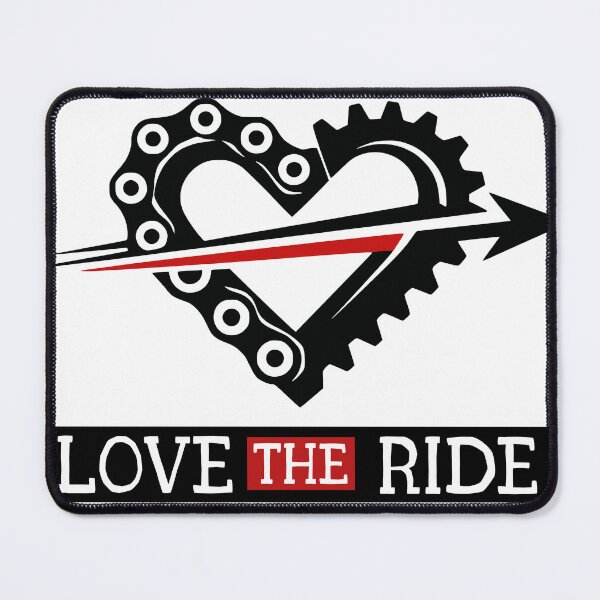 Item preview, LOVE THE RIDE – Minimal Cycling Valentine Design designed and sold by Qbi Cycle & Co. – Cycling Apparel & Accessories.