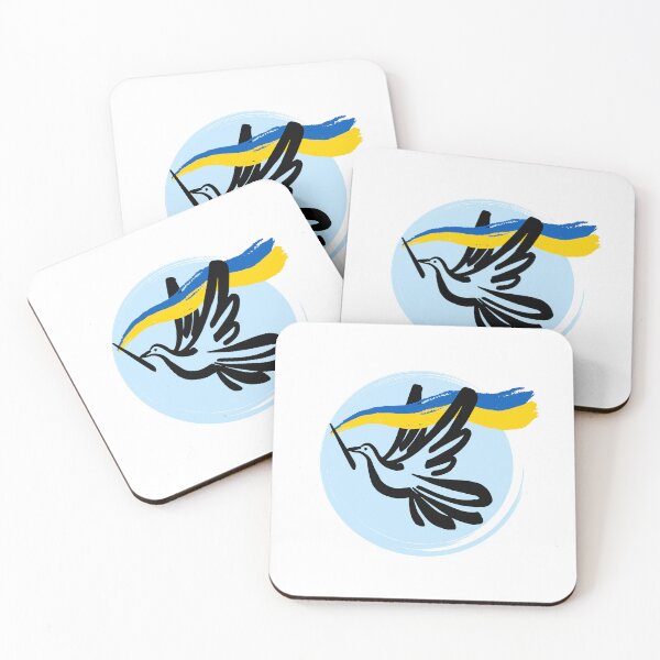 Item preview, Dove, and the Ukraine flag designed and sold by Hope-it-fits.