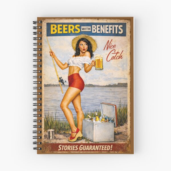 Item preview, Beers With Benefits – Retro Beach Pin-Up designed and sold by SteadyRolling.