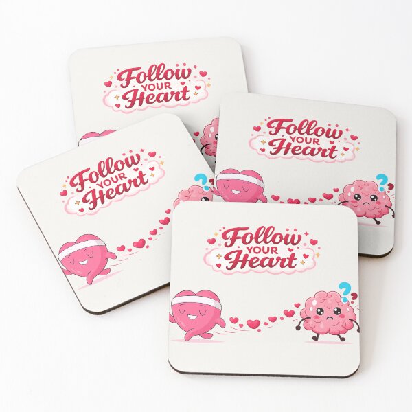 Item preview, Follow Your Heart – Cute Heart vs Brain Valentine Design designed and sold by RokaWorld.