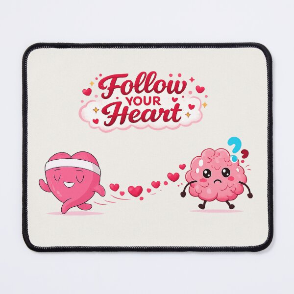 Item preview, Follow Your Heart – Cute Heart vs Brain Valentine Design designed and sold by RokaWorld.