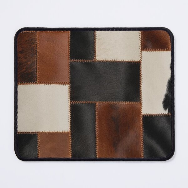 Item preview, Patchwork Leather Texture – Rustic Cowhide Pattern Art designed and sold by asudesign.