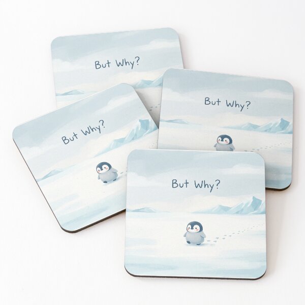 Item preview, Cute Penguin "But Why?" designed and sold by Nice Vibes Prints.