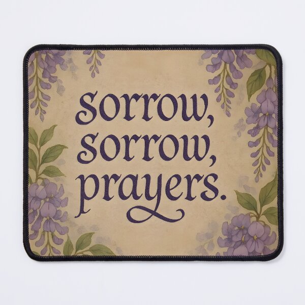 Item preview, sorrow sorrow prayers in wisteria frame designed and sold by EmeraldeaArt.