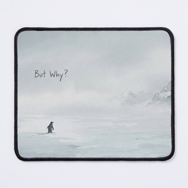 Item preview, Penguin "But Why?" Watercolor designed and sold by Nice Vibes Prints.