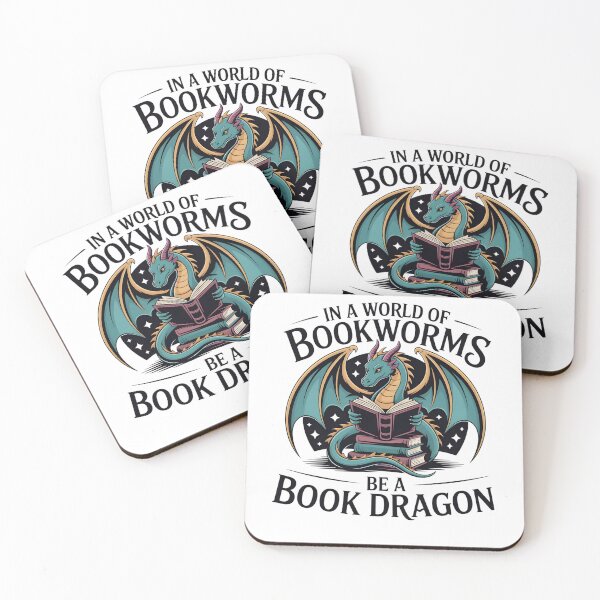 Item preview, In a World of Bookworms be a Book Dragon Reading designed and sold by THREE LITTLE BEANS.