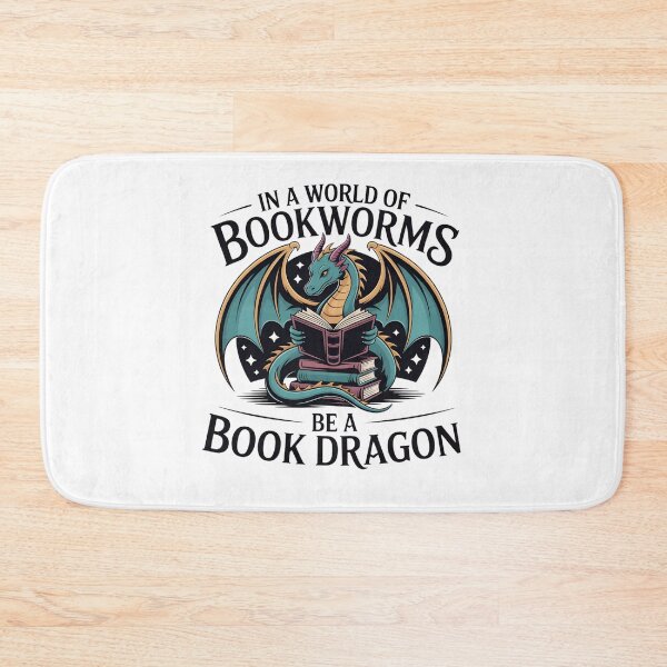 Item preview, In a World of Bookworms be a Book Dragon Reading designed and sold by THREE LITTLE BEANS.