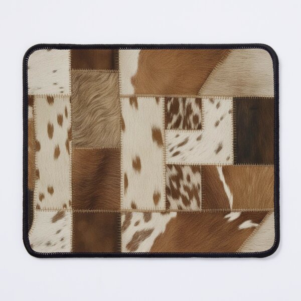 Item preview, Cowhide Patchwork Pattern – Rustic Western Leather Texture designed and sold by asudesign.