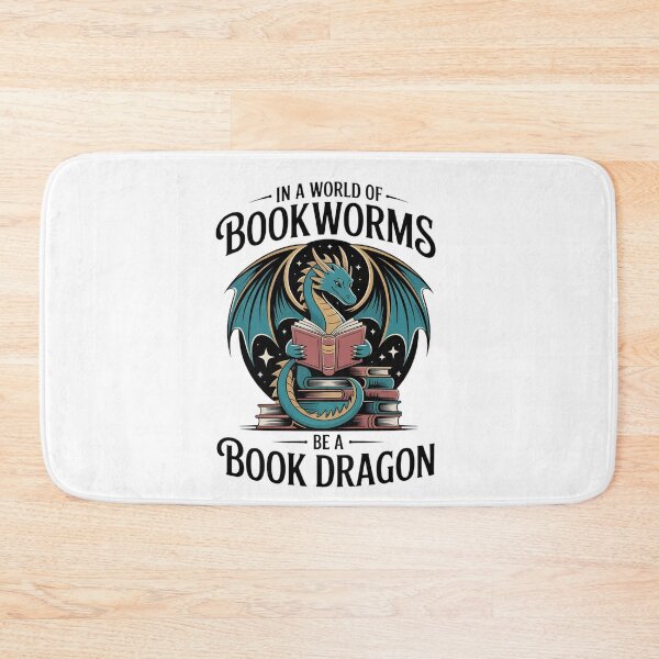 Item preview, In a World of Bookworms be a Book Dragon Reading designed and sold by THREE LITTLE BEANS.