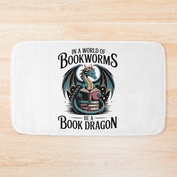 Item preview, In a World of Bookworms be a Book Dragon Reading designed and sold by THREE LITTLE BEANS.