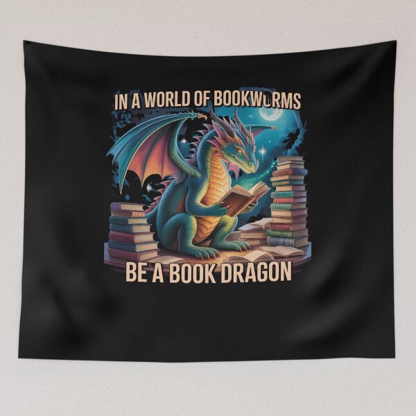 Item preview, Copy of In a World of Bookworms be a Book Dragon Reading designed and sold by THREE LITTLE BEANS.