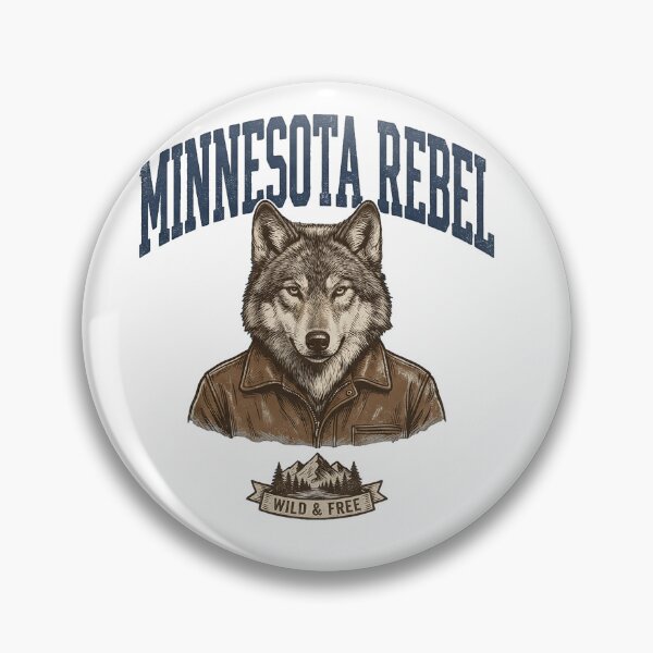 Item preview, Minnesota Rebel Wolf - Vintage Leather Jacket Wolf designed and sold by The Grumpy Pet Club.