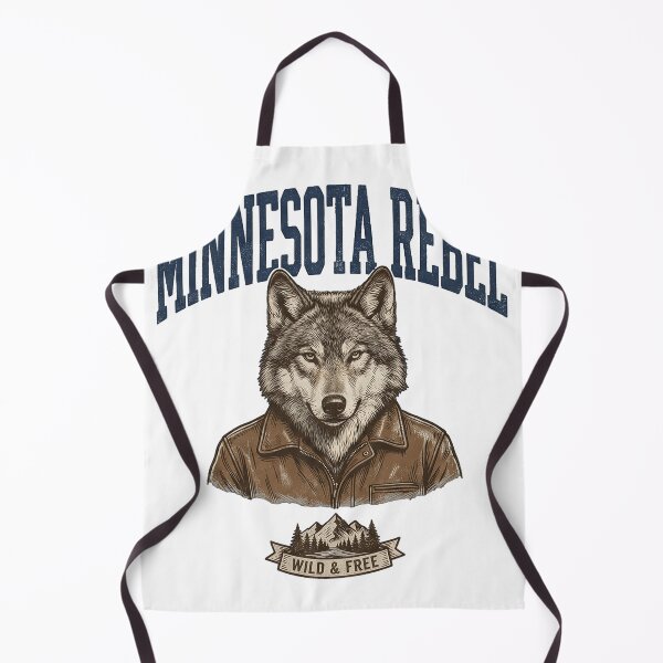 Item preview, Minnesota Rebel Wolf - Vintage Leather Jacket Wolf designed and sold by The Grumpy Pet Club.