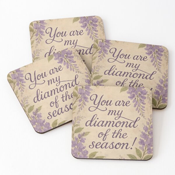 Item preview, You are my diamond of the season love message among wisterias designed and sold by EmeraldeaArt.