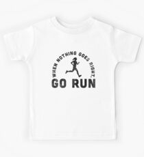 Marathon Runners Gifts Nothing Go Right Run Tee Kids Tee