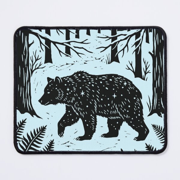 Item preview, Bear Snowy Forest Folk Art Woodland Animal  designed and sold by Y-Vibes.