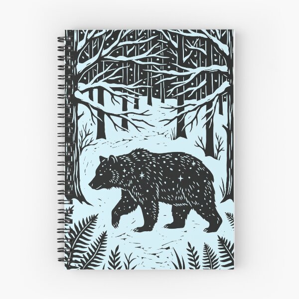 Item preview, Bear Snowy Forest Folk Art Woodland Animal  designed and sold by Y-Vibes.