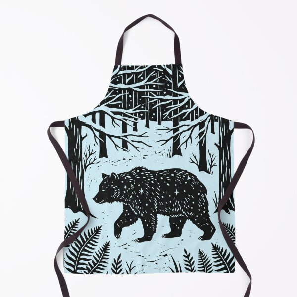 Item preview, Bear Snowy Forest Folk Art Woodland Animal  designed and sold by Y-Vibes.