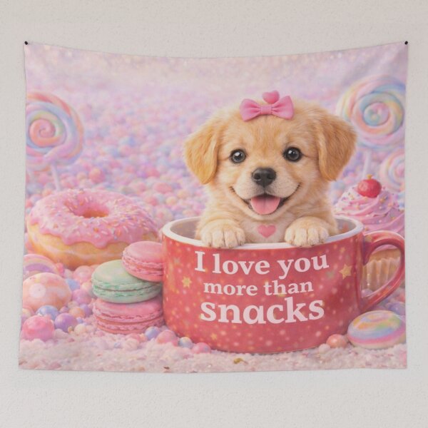 Item preview, Golden Retriever Puppy Loves Snacks designed and sold by GivingJoy.