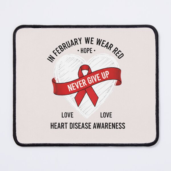 Item preview, In February I Wear Red Heart Disease Awareness CHD Support designed and sold by THREE LITTLE BEANS.