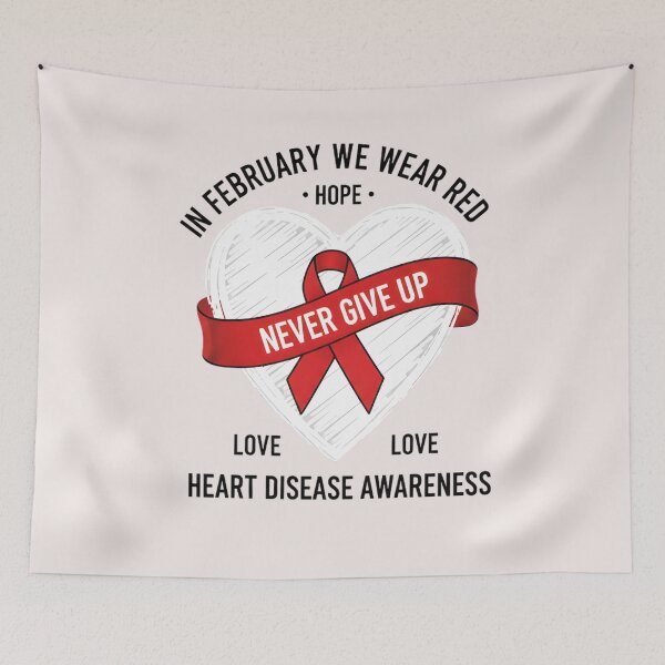 Item preview, In February I Wear Red Heart Disease Awareness CHD Support designed and sold by THREE LITTLE BEANS.