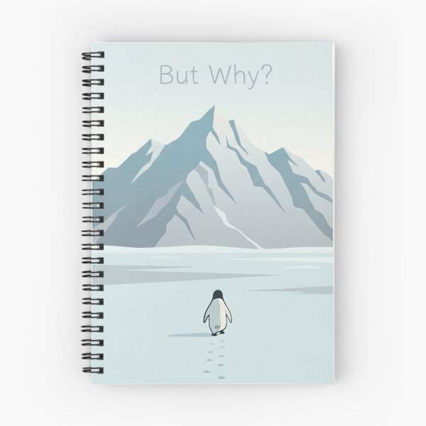 Item preview, Penguin "But Why?" poster designed and sold by Nice Vibes Prints.
