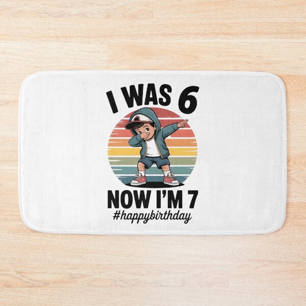 Item preview, 7 Year Old Birthday Shirt was 6 Now I'm 7 67 Funny for Kids designed and sold by THREE LITTLE BEANS.