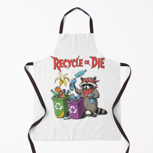 Item preview, Recycle or Die Eco Activist Raccoon designed and sold by TeeARTHY.