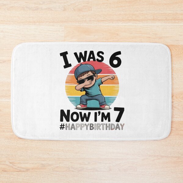 Item preview, 7 Year Old Birthday Shirt was 6 Now I'm 7 67 Funny for Kids designed and sold by THREE LITTLE BEANS.