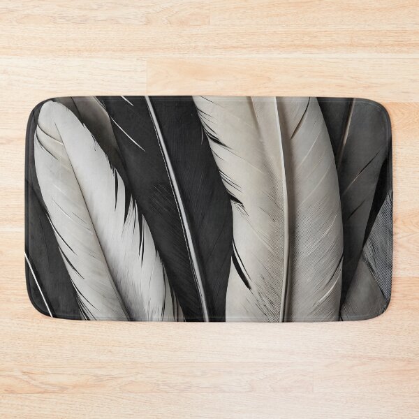 Item preview, Monochrome Feather Study Wall Art Print designed and sold by PrintBLAIDE.