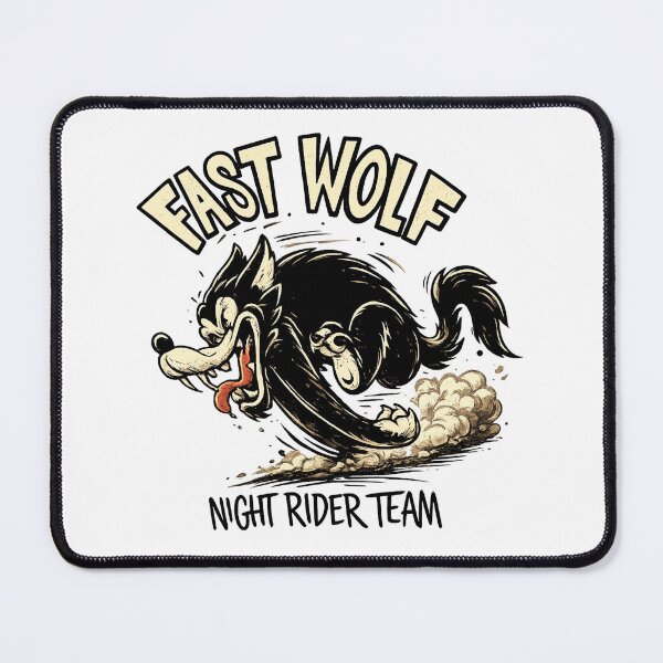 Item preview, Vintage Fast Wolf Cartoon Sprinting designed and sold by -DEEWOLF-.