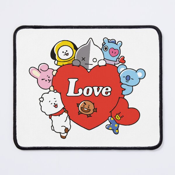 Item preview, BT21 Cute Characters Love Heart - Kawaii Kpop Fanart designed and sold by Polarisofficial.