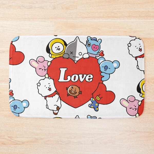 Item preview, BT21 Cute Characters Love Heart - Kawaii Kpop Fanart designed and sold by Polarisofficial.